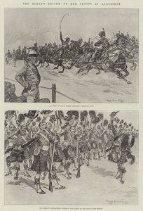 La revue des troupes de la reine à Aldershot